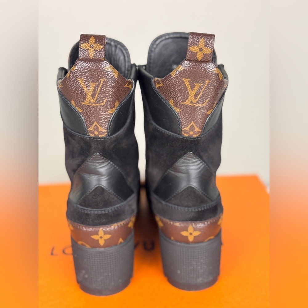 Louis Vuitton Laureate Black Monogram Platform Desert Boots (Size 36 ) - Picture 11 of 15
